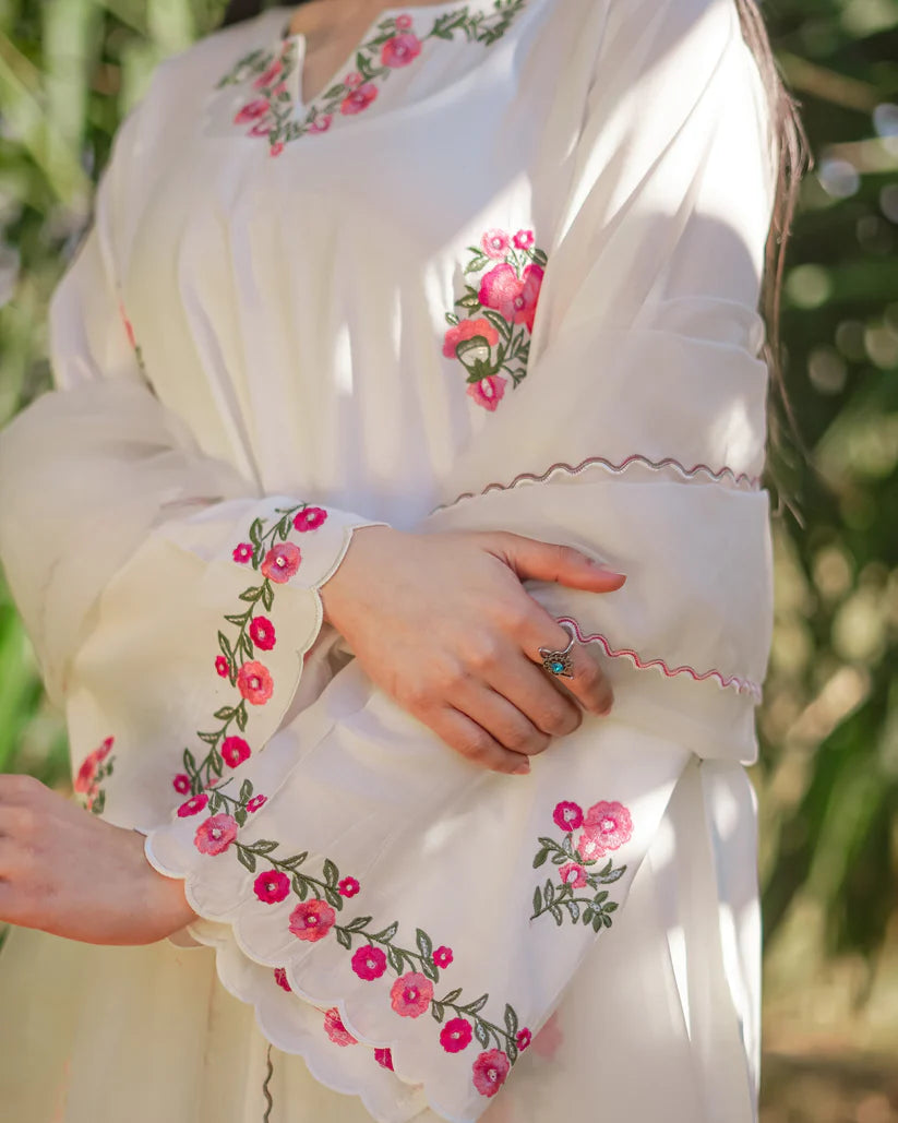 Embroidered Lawn Shirt by Komal, Plain Trouser Included